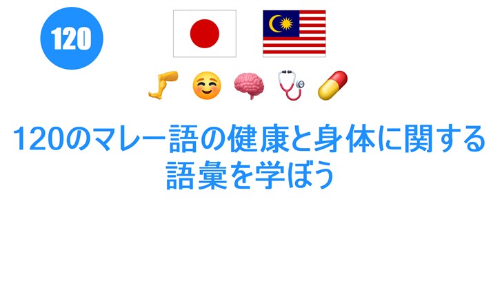 120のマレー語の健康と身体に関する語彙を学ぼう
